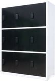 IVOL Lockerkast Zwart/Wit - 112x42x150 cm - 9 lockers