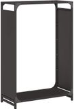 vidaXL - Brandhoutrek - 60x28x90 cm - Koudgewalst Staal - Zwart