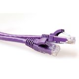 ACT Paarse 5 meter U/UTP CAT6A patchkabel snagless met RJ45 connectoren