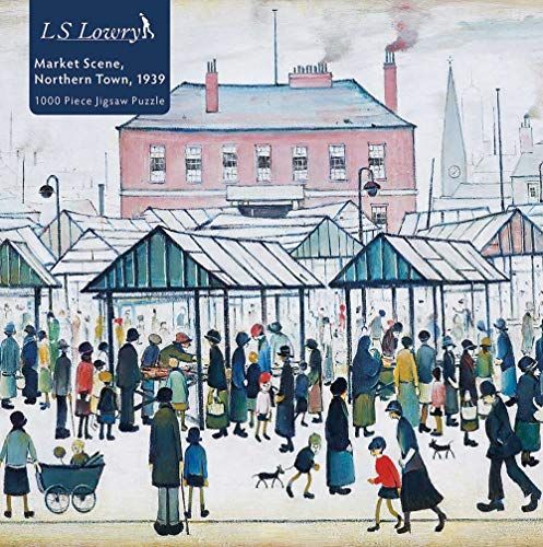 Flame Tree Gift Puzzle - S. Lowry. : Marktszene in der Nordstadt: 1000-teiliges Puzzle (73,5 cm x 51,0 cm)