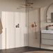 Brauer Orion inloopdouche helder glas 90x200cm incl. glascoating PVD koper geborsteld