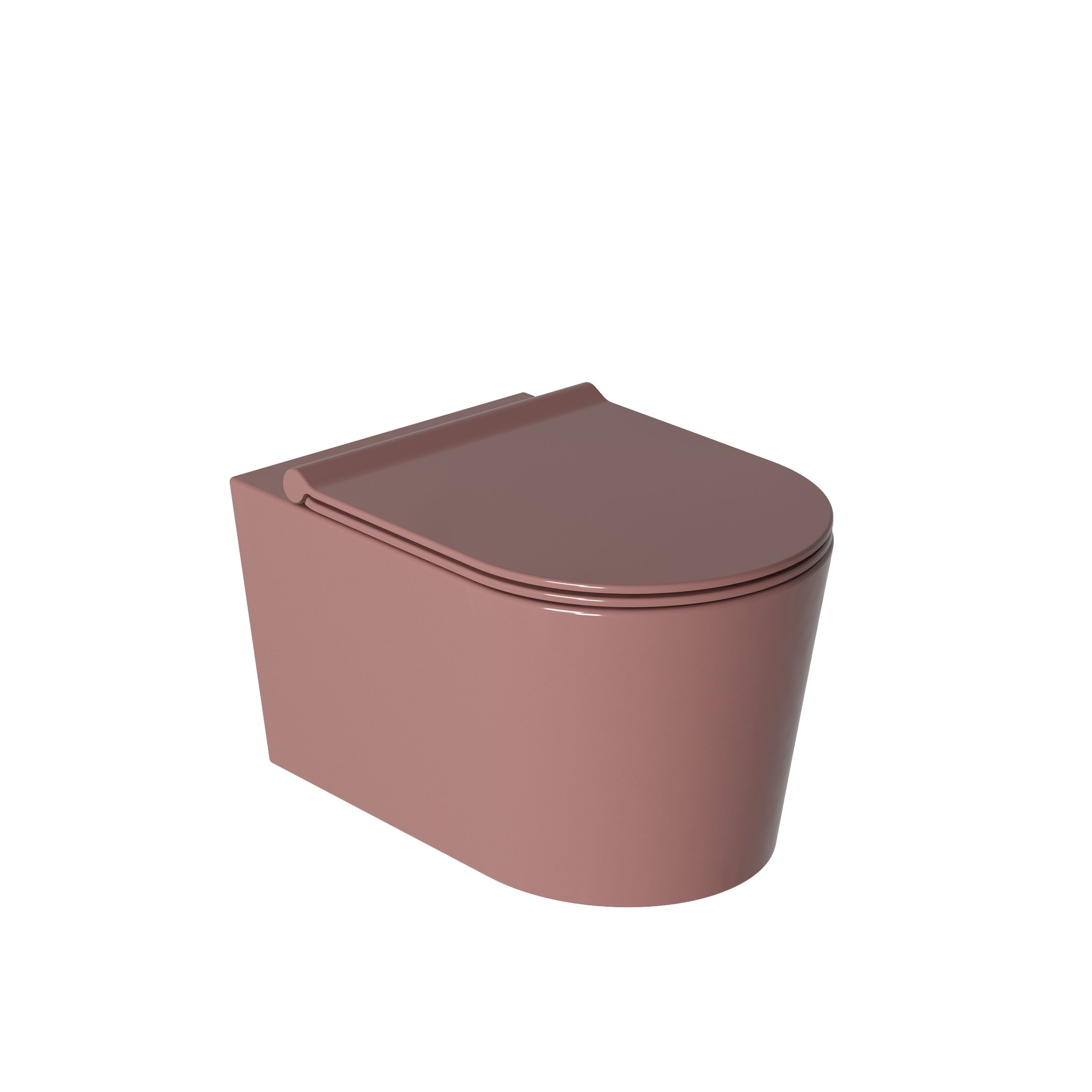 Salenzi Wandcloset Civita Glans Roze - Keramiek - 8719304741107