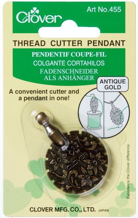 Clover Thread Cutter Pendant A Gold