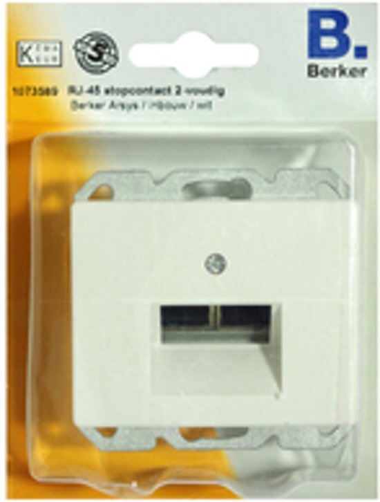 Berker WANDCONTACTDOOS M2 RJ-45 2-VOUDIG CRÃˆME