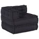 vidaXL Modulebankeenheid Stof Antraciet 210 x 140 x 56 cm