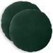 vidaXL - Taie d'oreiller - 2 pièces - HEERLEN - Vert foncé - Ø 60 cm - Satin de coton