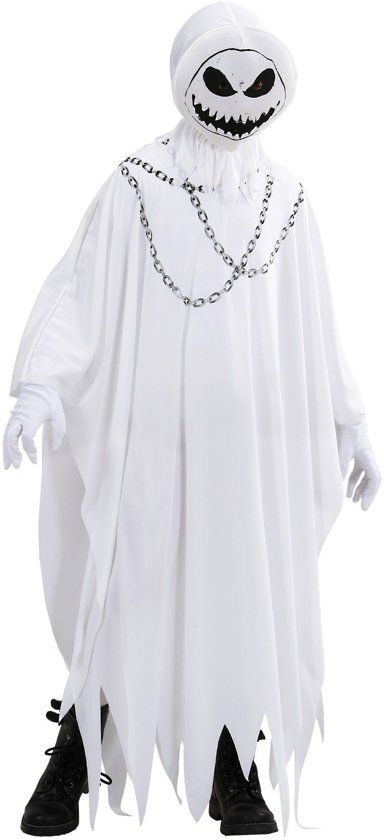 Widmann Spook & Skelet Kostuum Traditionele Enge Geest Kostuum Maat 140 Halloween Verkleedkleding