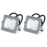 Glowster Slanke LED-spots (2 stuks) met 50 cm 10 W kabel