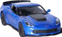 Welly Speelgoed Chevrolet auto - blauw - die-cast metaal - 11 cm - Model Corvette