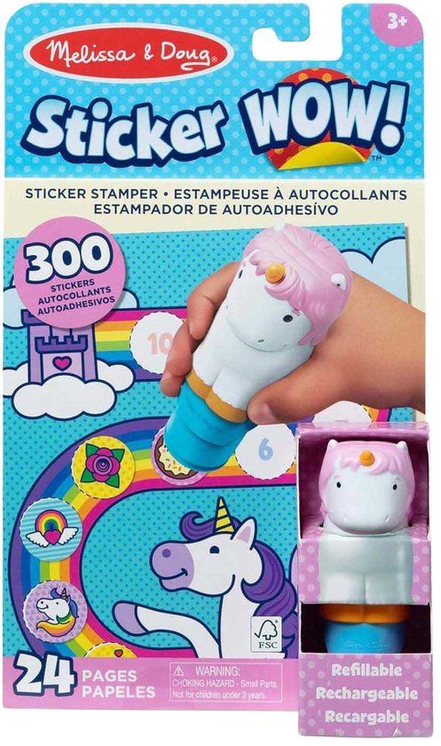 Melissa & Doug Sticker WOW! Activiteitenboek - Met stickerstempel Unicorn
