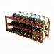 Merkloos Relaxdays Wijnrek - 24 flessen - Walnotenhout - 28 x 78 x 21cm