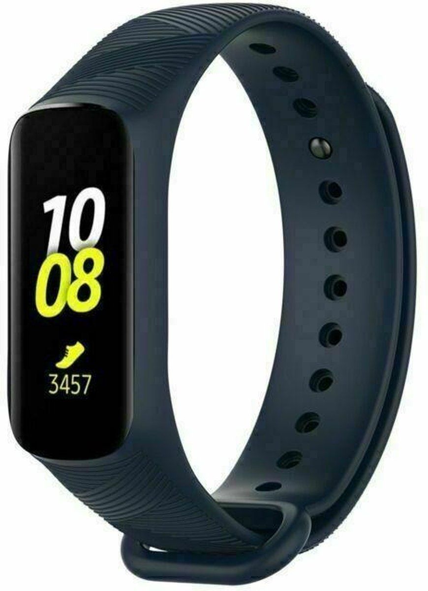 Strap-it Samsung Galaxy Fit e siliconen bandje - donkerblauw