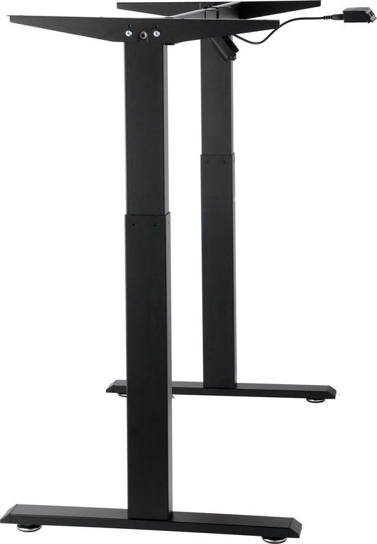 VEVOR Bureauframe, Elektrisch Verstelbare Hoogte 70-117 Cm en Lengte 90-135 Cm, Zwart Frame