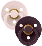 BiBs Colour Fopspeen - Rond - 2 Stuks - 6-18 Mnd - Pale Butter/Petal