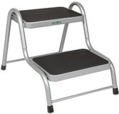 Brunner King Dubbel Opstapje - Grijs - Stalen Opstapje voor Camper & Caravan - Met Antisliprubber - 150 kg Draagkracht