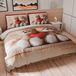 PETTI Artigiani Italiani Dekbedovertrek voor Frans bed 200 x 200 cm, dekbedovertrek microvezel met digitale print + 1 kussensloop 50 x 80 cm - Made in Italy - Dolcezza