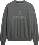 Superdry British Design sweatshirt met ronde hals en relaxte pasvorm voor dames in charcoal marl.