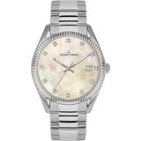Jacques Lemans 50-4H Polshorloge Dames Quartz Zilverkleurig Staal Wit