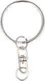 Artemio 10 sleutelhangers 25 mm zilver