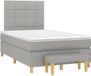 vidaXL Boxspring met matras, stof, lichtgrijs, 120x190 cm