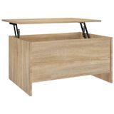 vidaXL Salontafel 80x55,5x41,5 cm Bewerkt Hout Sonoma Eikenkleurig