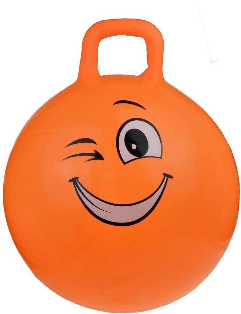 My Skippy Buddy Skippybal smiley voor kinderen oranje 55 cm - Zomer buiten speelgoed
