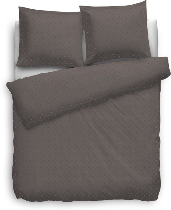 Heckett & Lane HnL Living Puntini Dekbedovertrek 200x220 cm - Taupe - Katoen