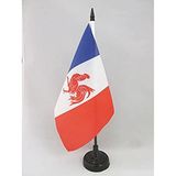 AZ FLAG Tafelvlag Franse Waalse Beweging 21x14 cm Plastic Voet