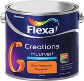 FLEXA Creations - Muurverf Zijde Mat - Mengkleuren Collectie - Puur Pompoen - 2,5 liter