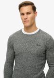 Superdry Essential Slim-fit trui met ronde hals voor heren - Dark Charcoal Jaspe - S