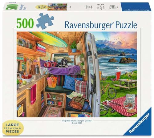 Ravensburger Puzzle 17473 - Tijdens het kamperen - 500 stukjes Grote stukken