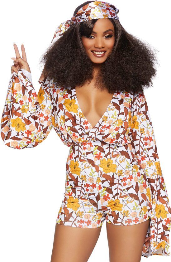 Leg Avenue Boogie Down Babe Hippie Body - Maat L - Vrouwen