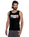 Bellatio Decorations Shoppartners Bv Zwart France supporter mouwloos shirt heren - Frankrijk singlet shirt/ tanktop M