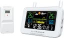 Merkloos Weerstation wekker draadloos binnen/buiten – Kleur display, thermometer, luchtvochtigheid monitor, buitensensor, USB aansluiting