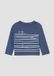 s.Oliver T-shirt Enfants Bleu Rayé Manches courtes Col rond Coton