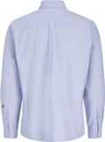 Jack&Jones Jjoxford Detail Shirt Lange Mouw Katoen Blauw Mannen Casual Regular Fit