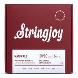 Stringjoy NB1050 Naturals Phosphor Bronze Akoestische gitaarsnaren, 10-50 extra lichtmeter