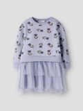 Name It robe sweat fille violet avec imprimé et détail tulle 110