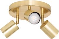 Atmosphera Wandlamp / plafondlamp Vico - D20 x H15 cm - metaal - goud - 3 lichtbronnen