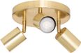 Atmosphera Wandlamp / plafondlamp Vico - D20 x H15 cm - metaal - goud - 3 lichtbronnen