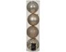 Decoris Kerstballen kunststof d14 cm parel 4 st