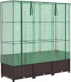 vidaXL Plantenbak verhoogd met kashoes 120x40x138 cm rattanlook