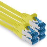1aTTack.de 5x 7,5m CAT6 Ethernet LAN-netwerkkabel RJ45 - geel