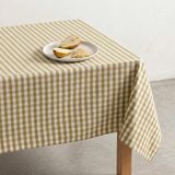 GAMUSI Vlekbestendig Tafelkleed MAVY – 2 kleuren Vichyruit – Katoen Look – 140x240 cm – Lichtgroen