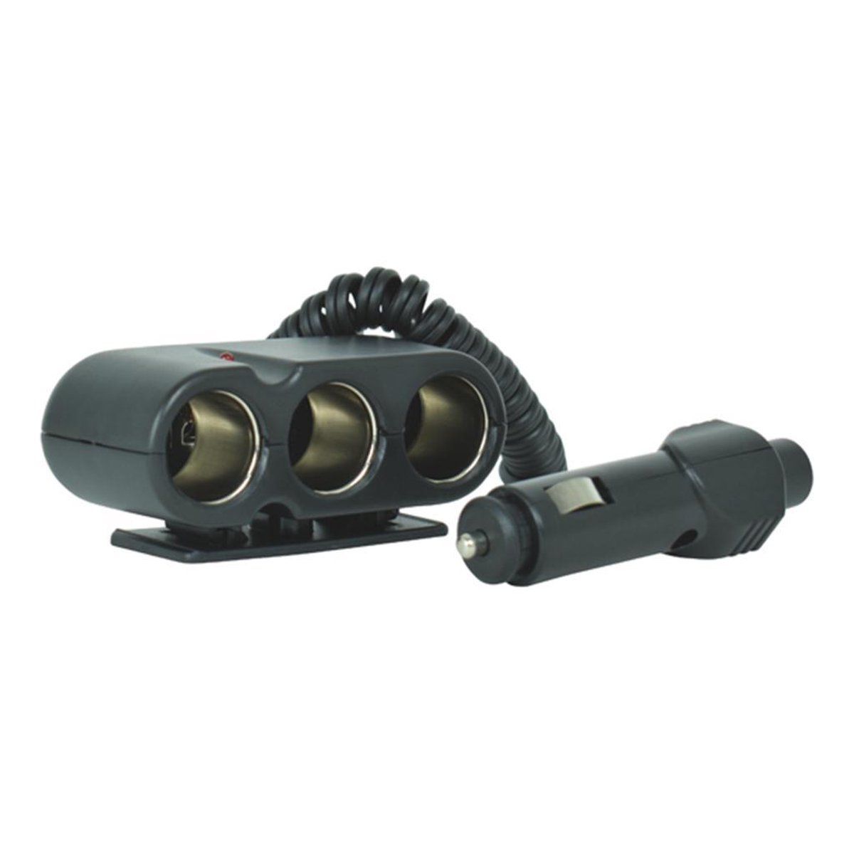 Carpoint 3-weg Aanstekerdoos 12V - 5A - CE - grijs