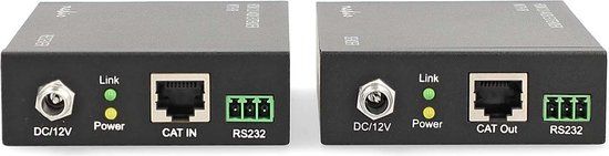 Nedis HDMI Extender - Over Cat6 - 60m - 4K@60Hz - Antraciet