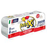 Maxi hygiënisch papier, dubbel velo, 3 x 8 rollen Giganti (24 rollen)