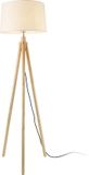 lux.pro Staande lamp Tomar vloerlamp 153 cm E27 houtkleurig en wit