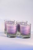 Palm Light Nuance kaars set van 4 in violet, hoogte ca. 6 cm.