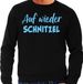 Bellatio Decorations Apres ski sweater heren - Auf wieder Schnitzel - zwart - glitter blauw - wintersport L